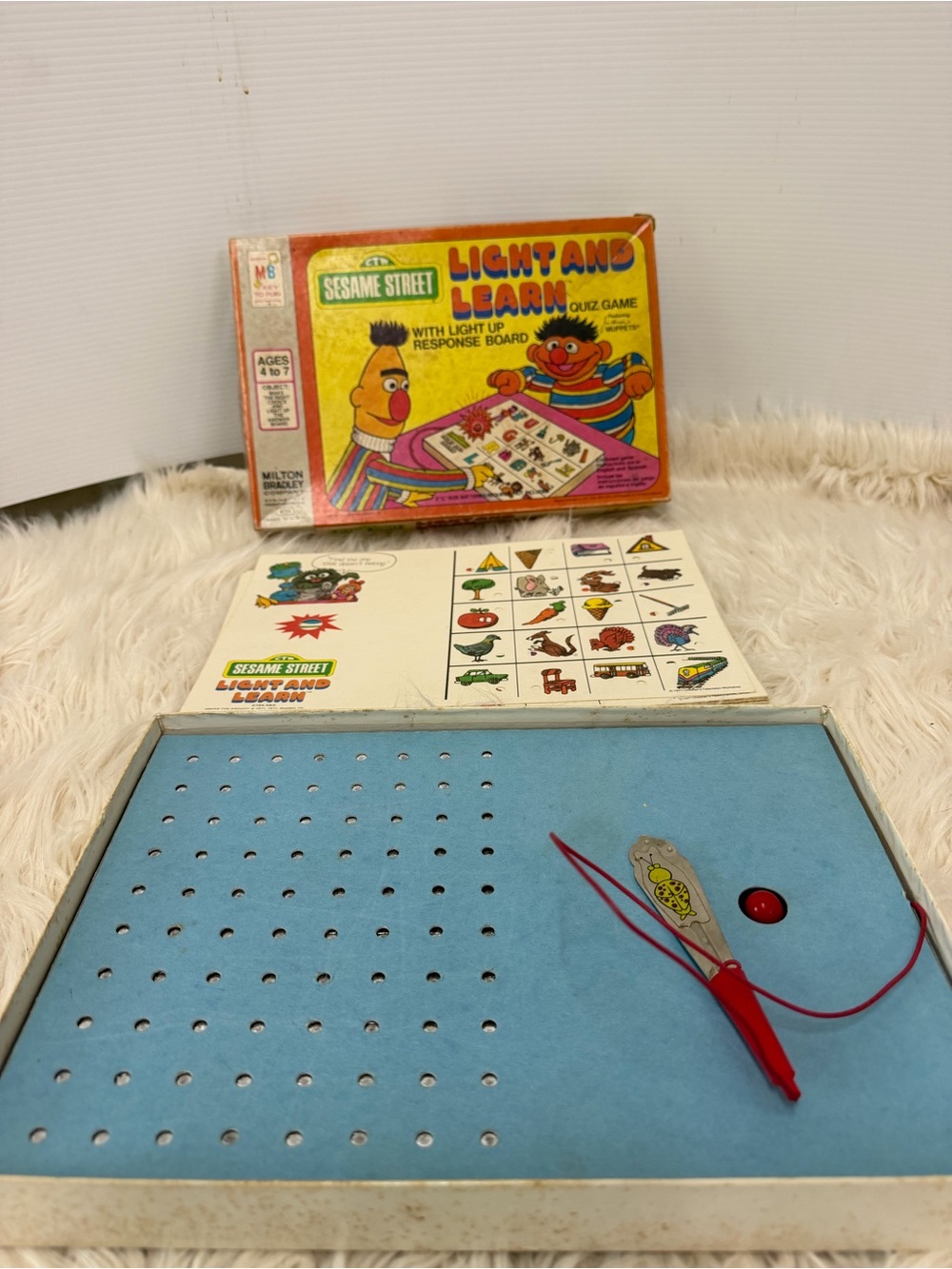 Vintage 1981 Sesame Street Light & Learn Game